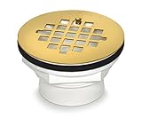 Oatey 42078 101 PS pvc-solvent溶接シャワーDrain with Polished Brass Strainer、PVD仕上げ、2インチ