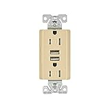Eaton tr7755 W 15 Amp 125 V組み合わせUSB 3.1 A充電器with二重レセプタクル TR7755V-BOX 1