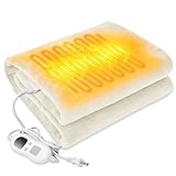 『2023登場電気ブランケット』HBITT 電気毛布 速暖 145×80cm 柔らかい フランネル生地 9Hタイマー付き 2h自動オフ 6段階温度 丸洗い可 ダニ退治 省エネ PSE 認証済み 電気敷き毛布 (ベージュ)