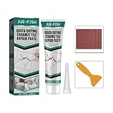 ボンド ホーロー補修用 陶器 補修キット タイル修理剤 浴槽修理 穴の傷を修正 セラミック大理石床修理ペースト ホーロー 補修 洗面台 陶器 ひび割れ 補修 浴槽修理ペースト速乾性接着剤 家具補修ペースト キッチン バスルーム 洗面台 カウンタートップ用 (1)