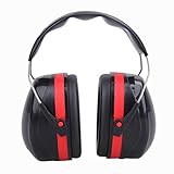SIKIWIND イヤーマフ 防音 騒音低減 遮音 聴覚を保護する耳覆い 聴覚保護 (レッド＋ブラック)