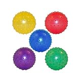 (Assorted 8" (5 Balls)) - Adorox 5 Pack 20cm Colourful Knobby Balls Bouncy Party Favours Toys Assort
