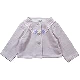 《秋冬春対応》(日本製) Pample Mousse(パンプルムース) あぜ編み表起毛カーディガン 80cm/PP NO.DP-73255