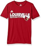 NCAA Louisville Cardinals Sideline Grind Football Performance Short Sleeve Tee Dark Red X-Large (18)