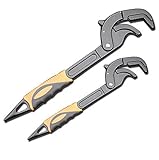 14-30/30-60ミリメートルユニバーサルパイプレンチマルチツールcr-moキーセットオープンレンチモンキースパナ配管工ハンドツール-2Pcs