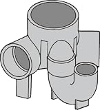 下水道関連製品＞ビニマス＞M 100-150シリーズ　45度曲りトラップ付UT-45L　M-UT45L兼100X75P-150　Mコード：40528　前澤化成工業