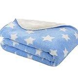 Yuena Care ブランケット 赤ちゃん ベビータオルケット 毛布 お昼寝 タオルケット 掛け布団 肩掛け ひざ掛 子供 キッズ用 通気性 保温性 出産祝い ブルー