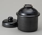 黒釉一夜漬鉢（山蓋）　陶器　信楽焼