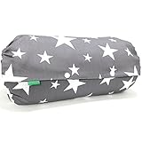 acortile(アコルティーレ) 抱っこひも収納カバー L 日本製 【グレー星スター×グレー】 90日保証 リバーシブル 裏生地グレー シッカリ生地 ★エルゴアダプト・ベビービョルン収納可能なLサイ