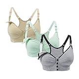 (ビッグエレファント) Big Elephant　授乳用ブラジャー　産前　産後　矯正下着　前開き可能　マタニティブラジャー　妊娠授乳ブラジャー　ノンワイヤー　3枚セット　授乳対応　妊婦　FB-01