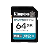 キングストン 64GB SDXC Canvas Go Plus Gen4 200MB/秒 C10 UHS-I U3 V30 SDG4/64GB