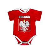 Polska Eagle Crest幼児の赤ちゃんのOnesies レッド