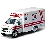 Die Cast Ambulance Rescue Team Truck W/ Open Doors by KinsFun