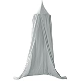 ANPI　キャノピー　天蓋付　スリーピングカーテン　子供部屋　キッズルーム　ベッドルーム　可愛い　天蓋ベッド　インテリア　ギフト　出産祝い　ヨーロッパ風 (グレー)