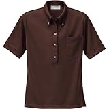 アイトス レディース半袖ニットボタンダウンシャツ 022/ブラウン AZ-861207 L