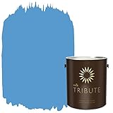 KILZ TRIBUTE インテリア エッグシェルペイントとプライマーが一体, 1ガロン, ミスティモーニング(TB-51) 1 Gallon, Semi-Gloss TRI INT GL SGM T