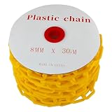 AeKeatDa 長さ30ｍ直径8mm プラスチックチェーン チェーンスタンド用 駐車場 侵入禁止 専用 警戒ロープ