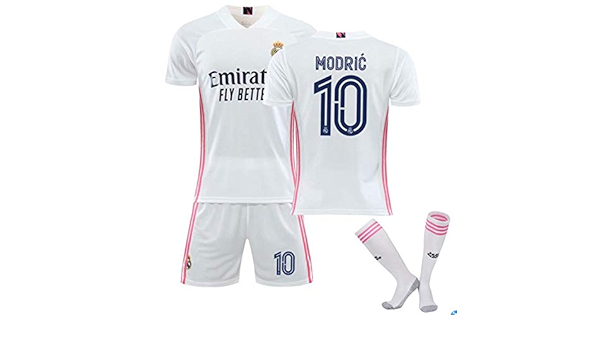 Amazon Co Jp 子供大人用 レアル マドリード ユニフォーム 上下セット 21年 ホーム スタジアムジャージー 10番 Modri サッカー チームユニフォーム Size 28 ホーム キッチン