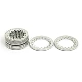 uxcell ロックワッシャー 24mm内径 炭素鋼 亜鉛メッキ 内部鋸歯状 10個入り