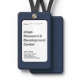 elago ID2 パスケース シリコン製 IDカードホルダー ネックストラップ付属 社員証 ケース ジーンインディゴ