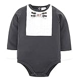 エルフ ベビー(Fairy Baby)ベビーロンパースボディスーツ 肌着 長袖 フォーマル 男の子 黄色蝶結び(サイズ：3-6M)