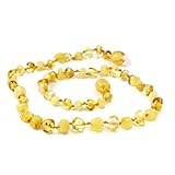 Momma Goose Baroque Teething Necklace, Lemon and Milky, Medium/12-12.5 by Momma Goose