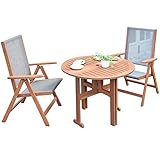 山善(YAMAZEN) ガーデンマスター バタフライテーブル＆チェア(3点セット) MFT-913BT/FT-259DN(GY) グレー