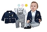初節句 七五三 ベビー フォーマル 男の子 ロンパース ブレザー付き (80)