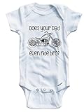 Baby Tee Time Boys Does Your Dad Even Ride Bro ?ChopperスタイルOne Piece カラー: ホワイト