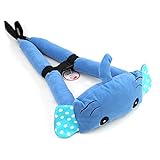 Zicac　ベビー歩行補助ベルト　ベビーウォーカーヘルプ　4色選択可能　取り付け簡単　可愛い動物顔　7-20ヶ月赤ちゃん使用可能　安全に歩行練習　赤ちゃんと一緒に歩きましょう (ブルー)