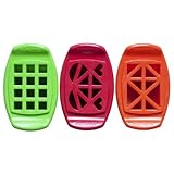 FunBites Set of Three - Green Squares, Red Hearts & Orange Triangles - Cuts kids' food into fun-shap