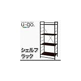 シンプルスリム収納パソコンデスクセットシェルフラック単品