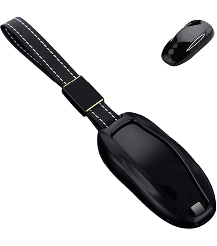 Amazon.co.jp: CHEZENHUI Tesla キーフォブカバー レザーストラップ