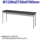 生興 MTS会議テーブル MTS型 ABSエッジタイプ 棚付き ダークブラウン W1200×D750×H700mm MTS-1275ITD