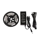 LEDMO LED Strip Lights Kit, Non-Waterproof,Cool White 6000K,16.4Ft,LED Light Strip+5A Power Supply [