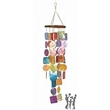 Benzara 40302 WOODカピス風鈴は、沿岸DECOR感触を提供します