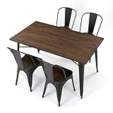 LOWYA ダイニングセット ダイニングテーブル 4点セット 幅140 ベンチ ブラウン