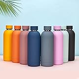 水筒 魔法瓶 350ml/500ml/750ml ステンレス鋼 二層真空断熱 ステンレスタンブラー 保温 保冷 持ち運び マグ ボトル トラベル 車の中で オフィス (750ml,Light purple)