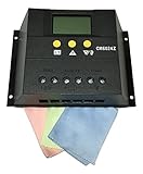 60A チャージコントローラー 液晶付 12V 24V クリーニングクロス付