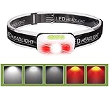 充電式ヘッドライト LEDヘッドライト USB充電式 防災 SGODDE 140ルーメン 軽量 コンパクト IPX6防水仕様 5段階の点灯モ