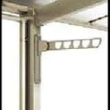 リクシル　オプション　フーゴF用　物干しセット　ロング2本入　『テラス屋根　オプション』 　 『物干し　屋外』 　ブラック