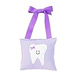 Girl's Tooth Fairy Pillow in Lilac Gingham Print [並行輸入品]