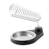 uxcell　はんだごてスタンドホルダー　ベンチトップ　亜鉛塗装　金属性　ばね付き　黒いベース