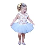 (ササレルン) Sasarelun　子供服　女の子　スカート　ドレス　ワンピース　虹柄　無袖　出産祝い　可愛い　　ホワイト　90/2ー3歳
