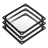 uxcell 3枚 PC ケースファン 防塵 グリル 140x140mm マグネットグリル PCダストフィルター ナイロン製 防塵メッシュ 黒