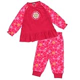 デンマークの子供服ブランドMeToo レトロフラワー チェリーレッド パジャマ 上下セット 86ｃｍ