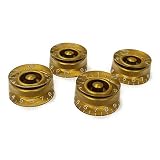 YJB PARTS スピードノブ インチミリ兼用 4pcs/set 日本製 (エンボス文字/アンバー)