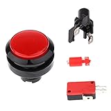 MagiDeal アーケード　ゲーム適用　プラスチック製　LED　ラウンド　プッシュ　ボタン　マイクロスイッチ付き