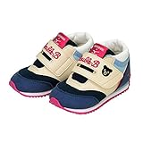 mikihouse Double_B/ミキハウスダブルB ミズノコラボ セカンドベビーシューズ １５cm,紺×ピンク（54）