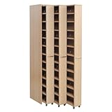 JKプラン 1cmピッチで棚板調整できるキャスター付き隙間ラック 3台セット（収納ボックス付き） (収納ボックスサイズ）幅53cm 奥行き47cm 高さ192cm ナチュラル yh-200set3na